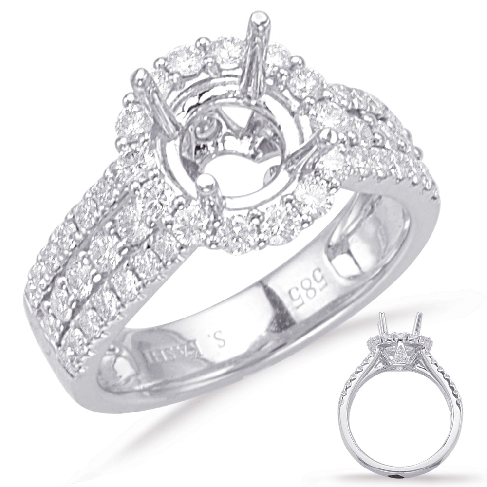 White Gold Halo Engagement Ring