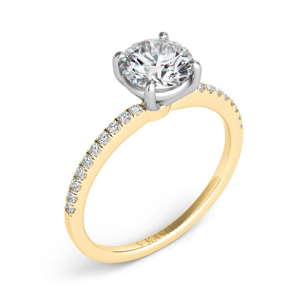 White & Yellow Gold Engagement Rng
