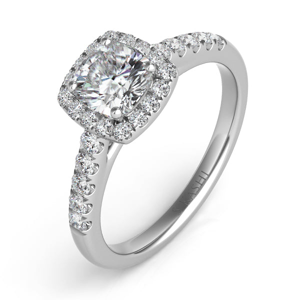 White Gold Halo Ring