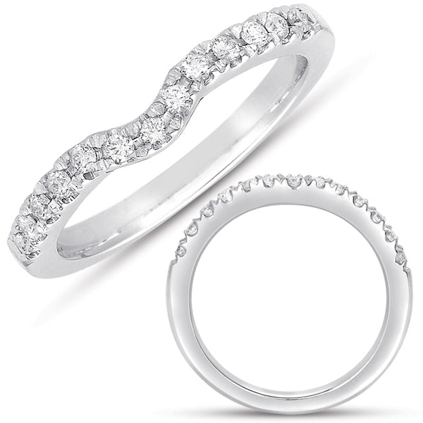 White Gold Curved Band