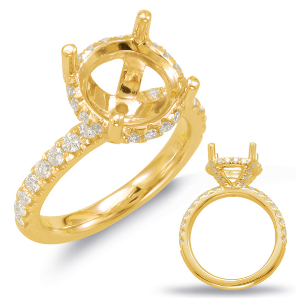 Yellow Gold Halo Engagement Ring