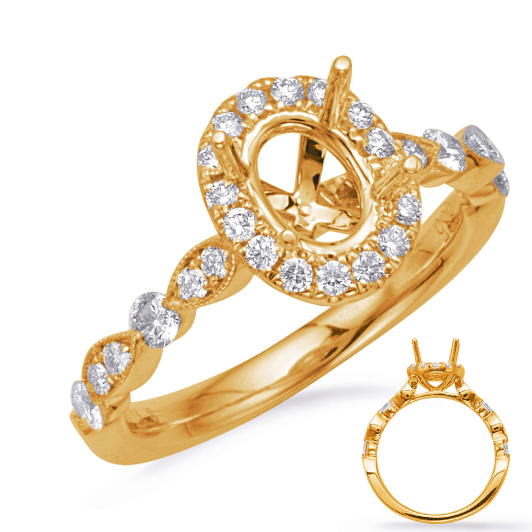 Yellow Gold Halo Engagement Ring
