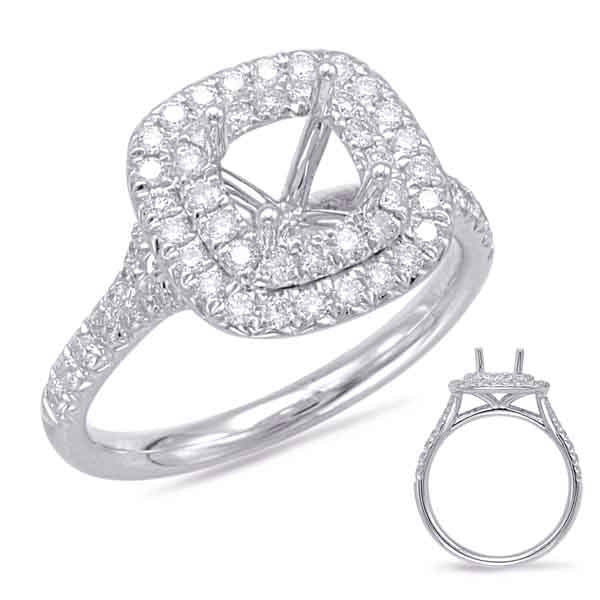 White Gold Halo Engagement Ring