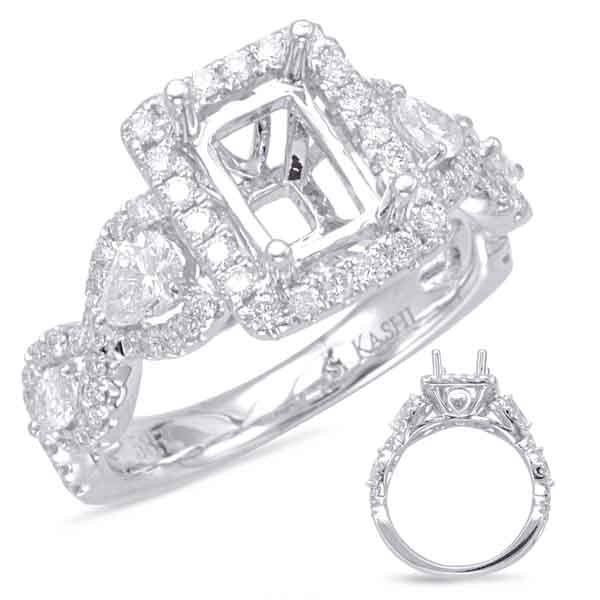 White Gold Halo Engagement Ring
