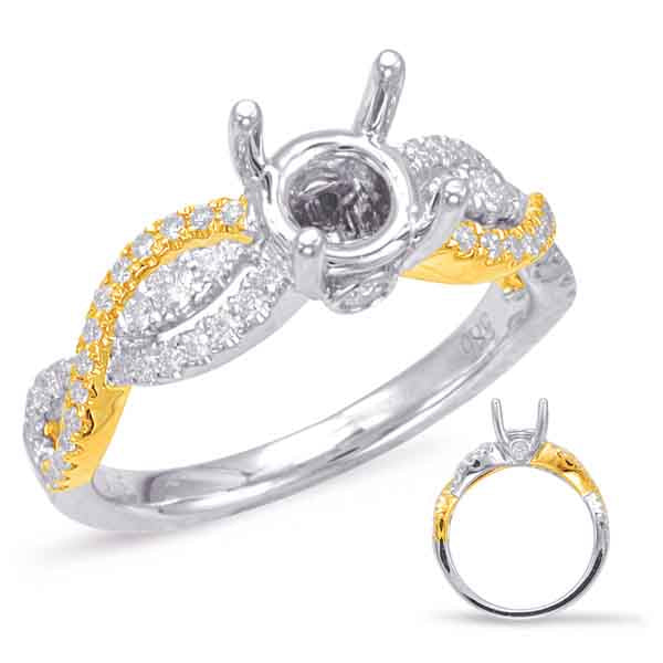 Yellow & White Gold Engagement Ring