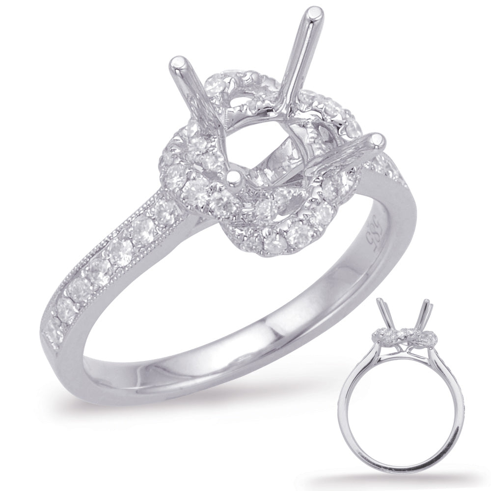 White Gold Halo Engagement Ring