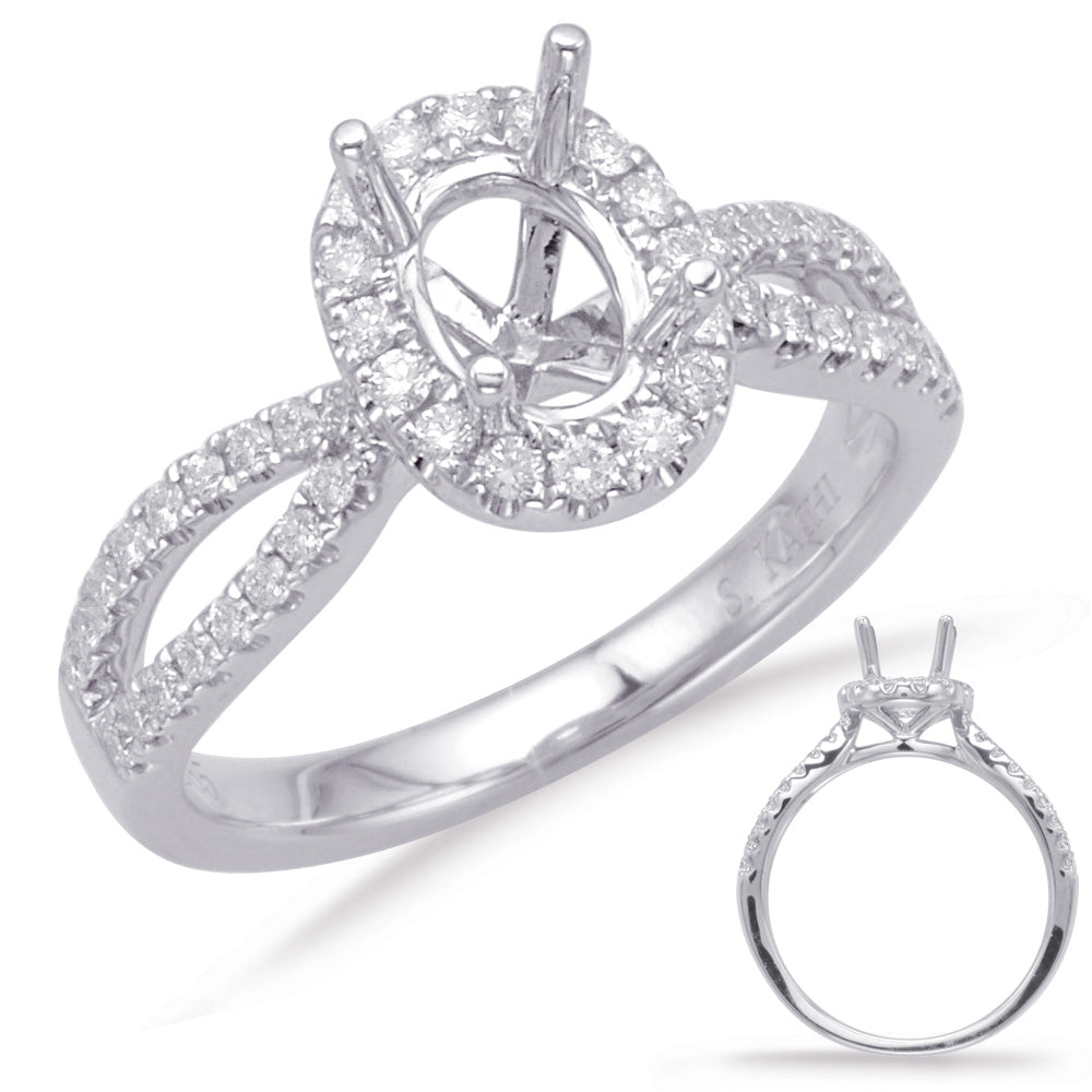 White Gold Halo Engagement Ring