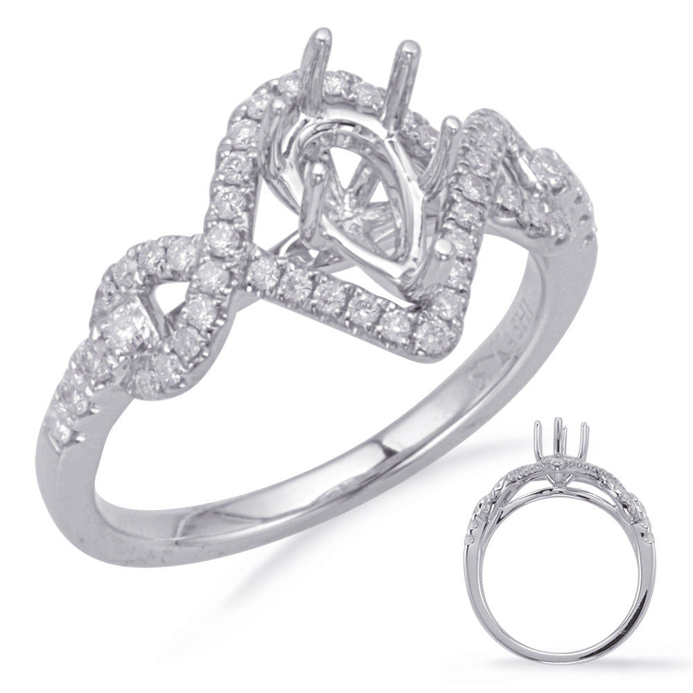 White Gold Halo Engagement Ring