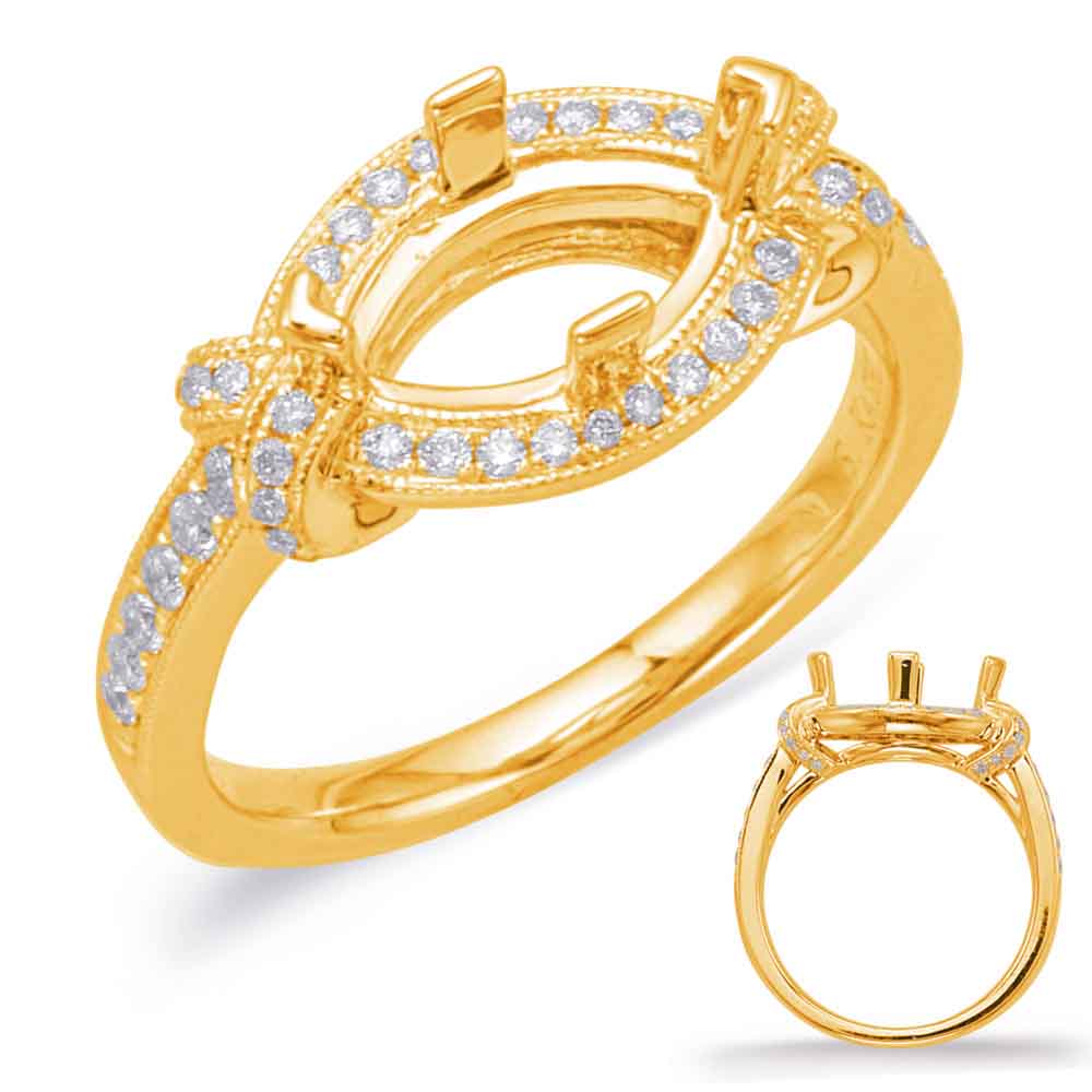 Yellow Gold Halo Engagement Ring