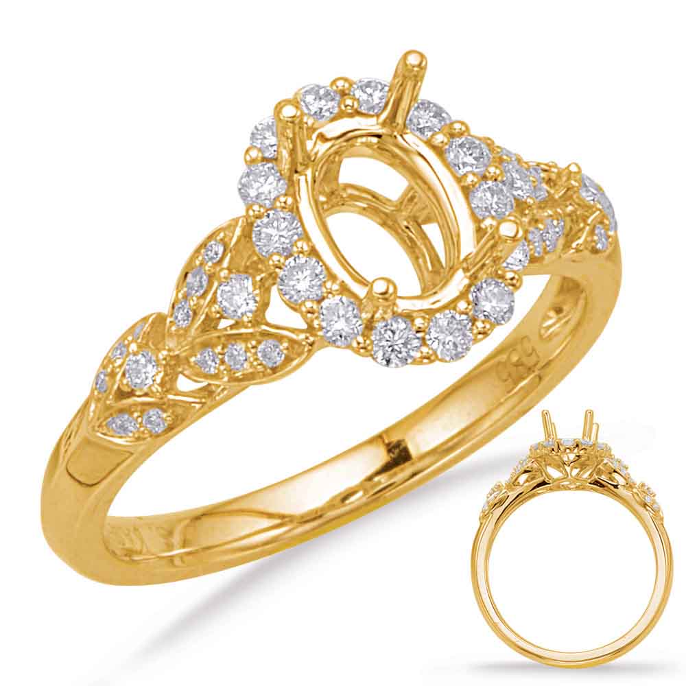 Yellow Gold Halo Engagement Ring