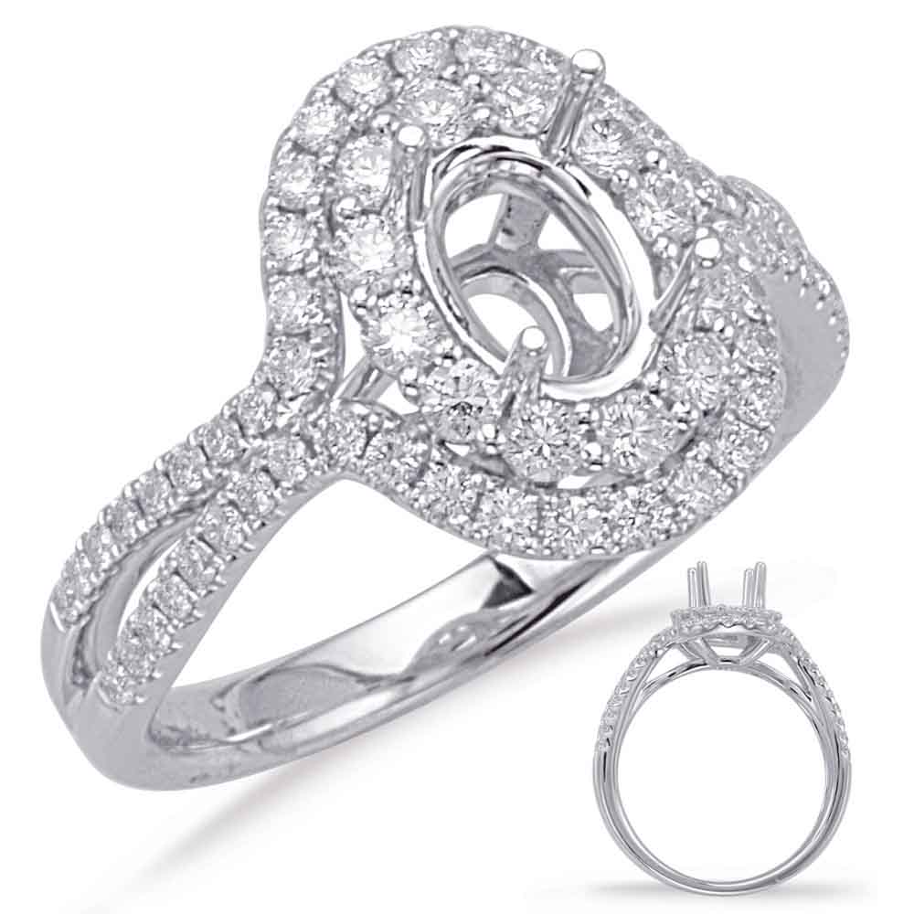 White Gold Halo Engagement Ring