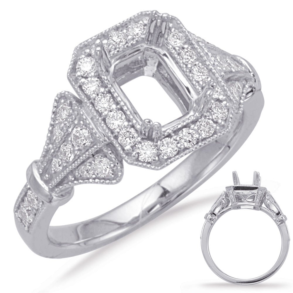 White Gold Halo Engagement Ring