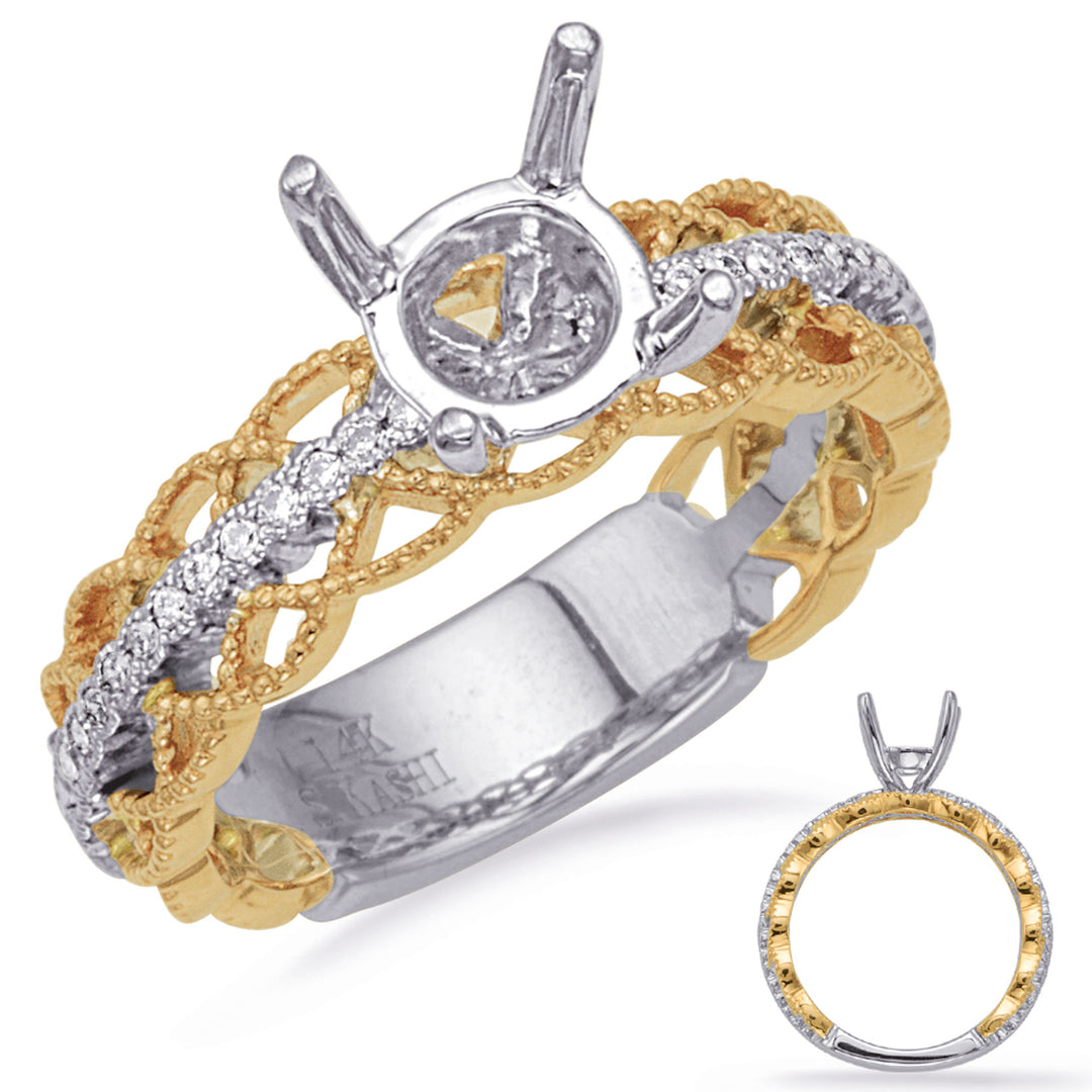 Yellow & White Gold Engagement Ring
