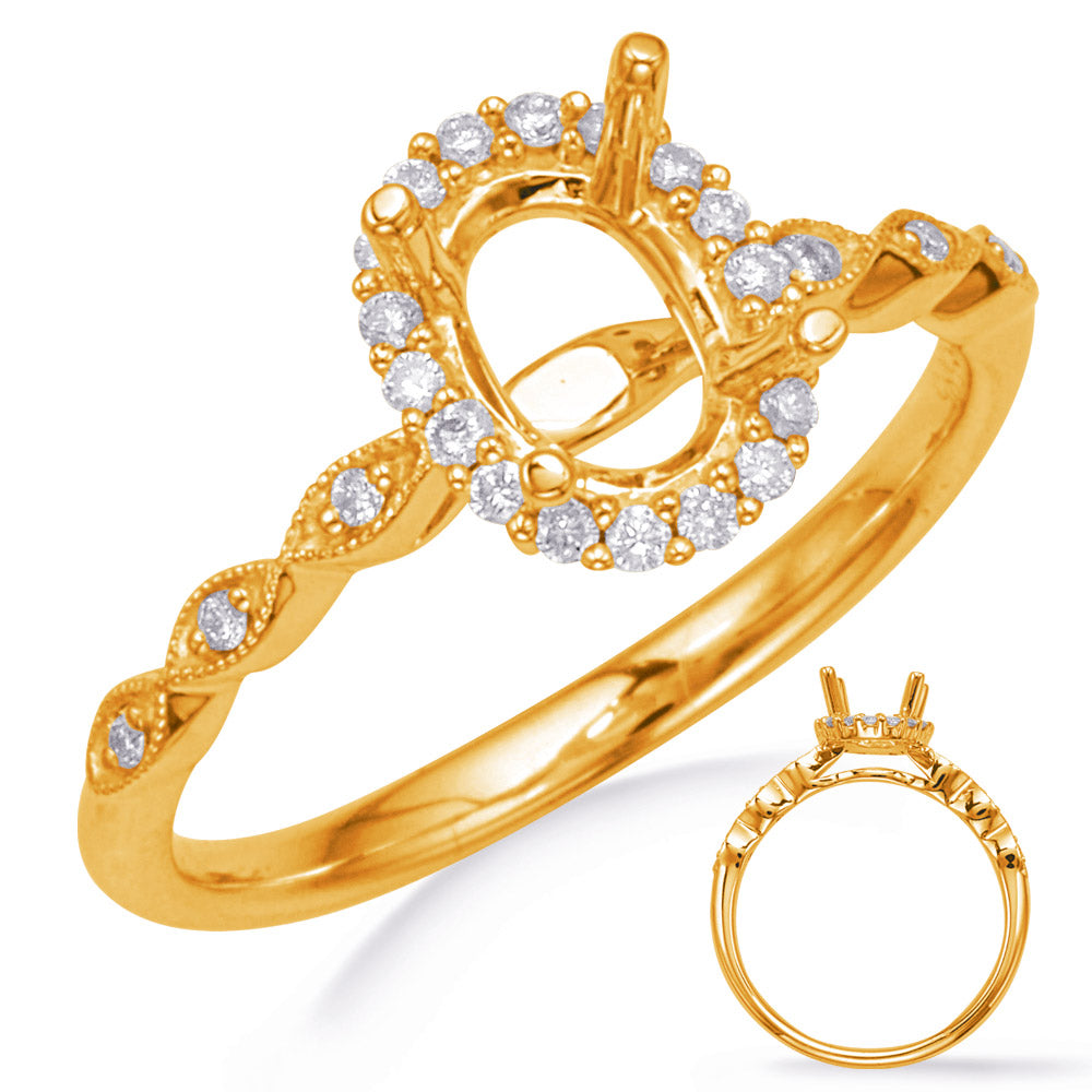 Yellow Gold Halo Engagement Ring