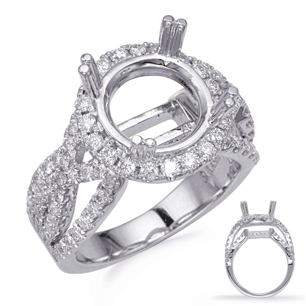 White Gold Halo Engagement Ring