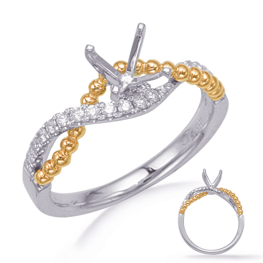 Yellow & White Gold Engagement Ring