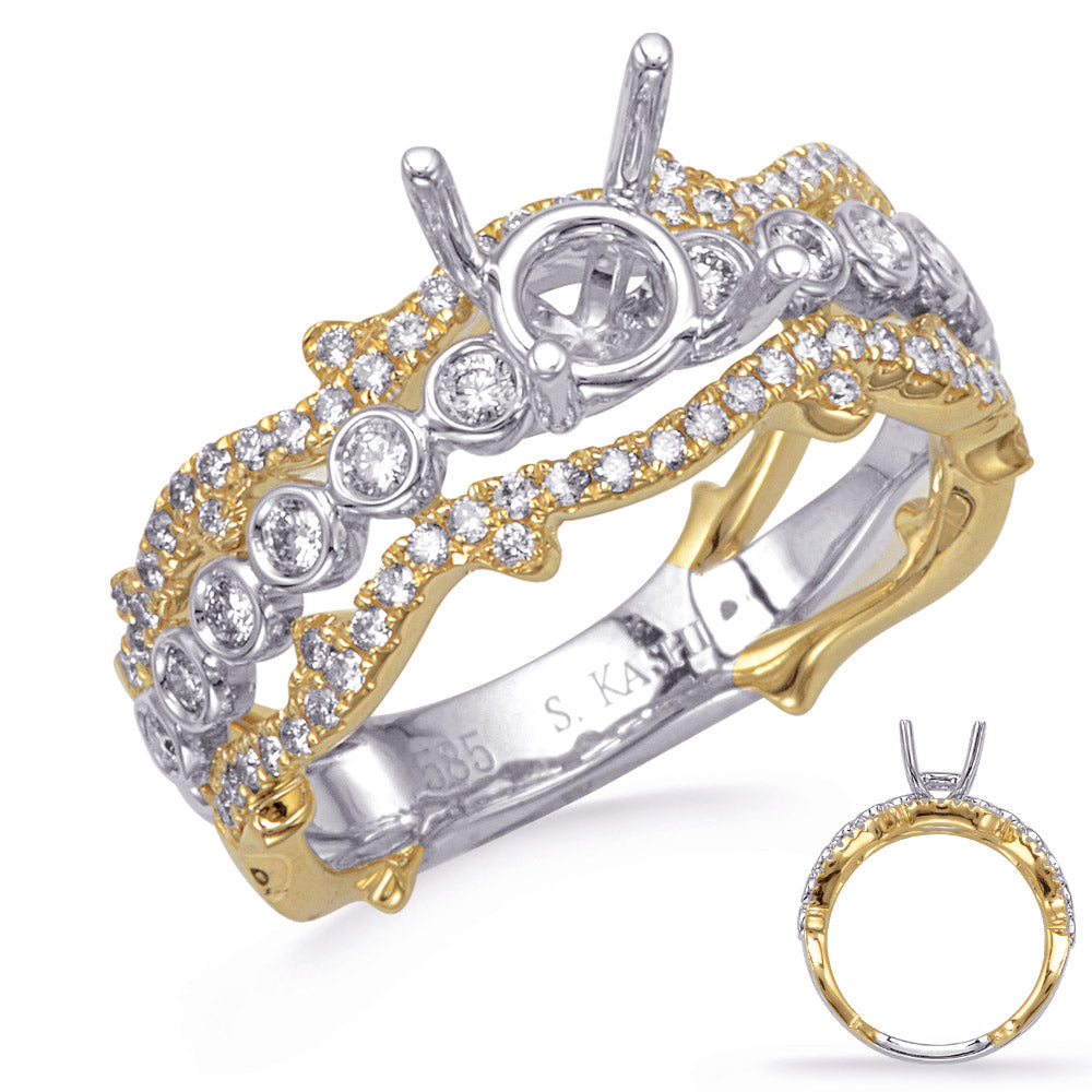 Yellow & White Gold Engagement Ring