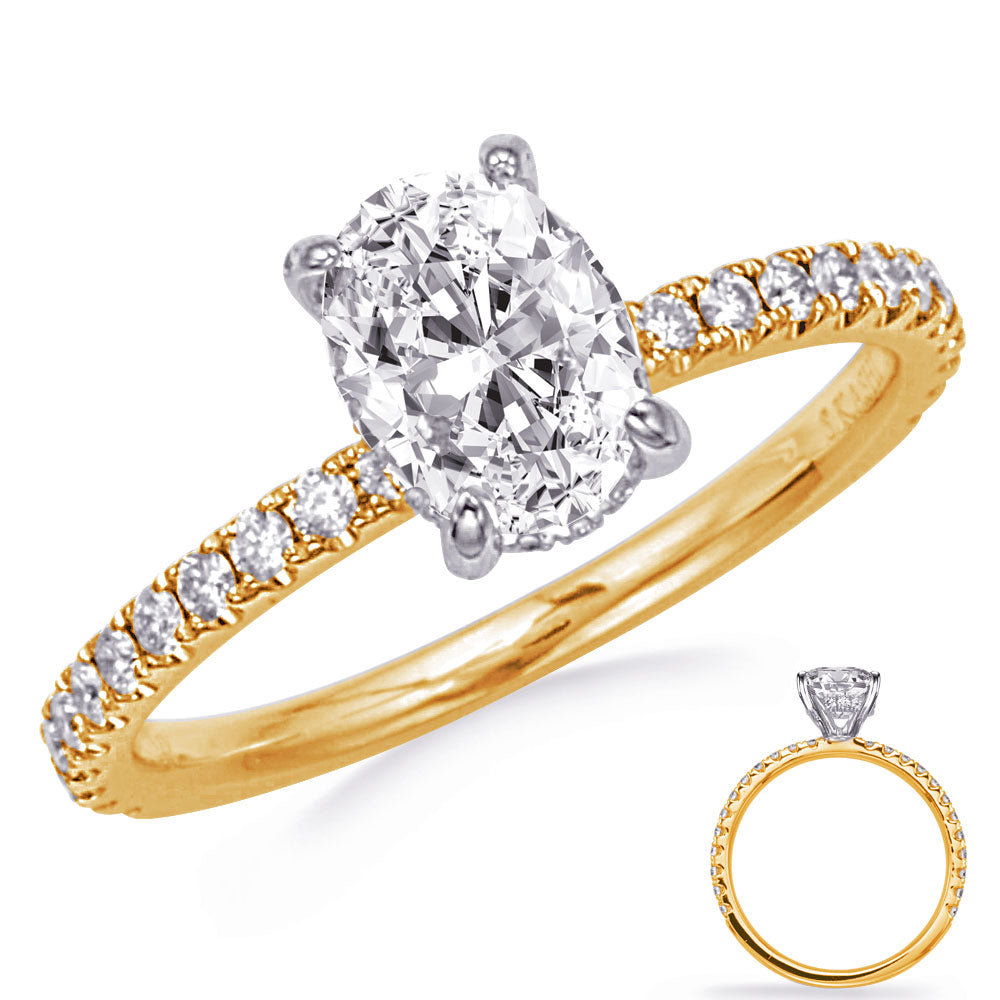 Yellow & White Gold Engagement Ring