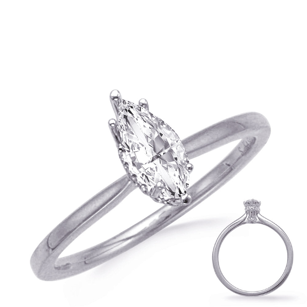 White Gold Diamond Engagement Ring