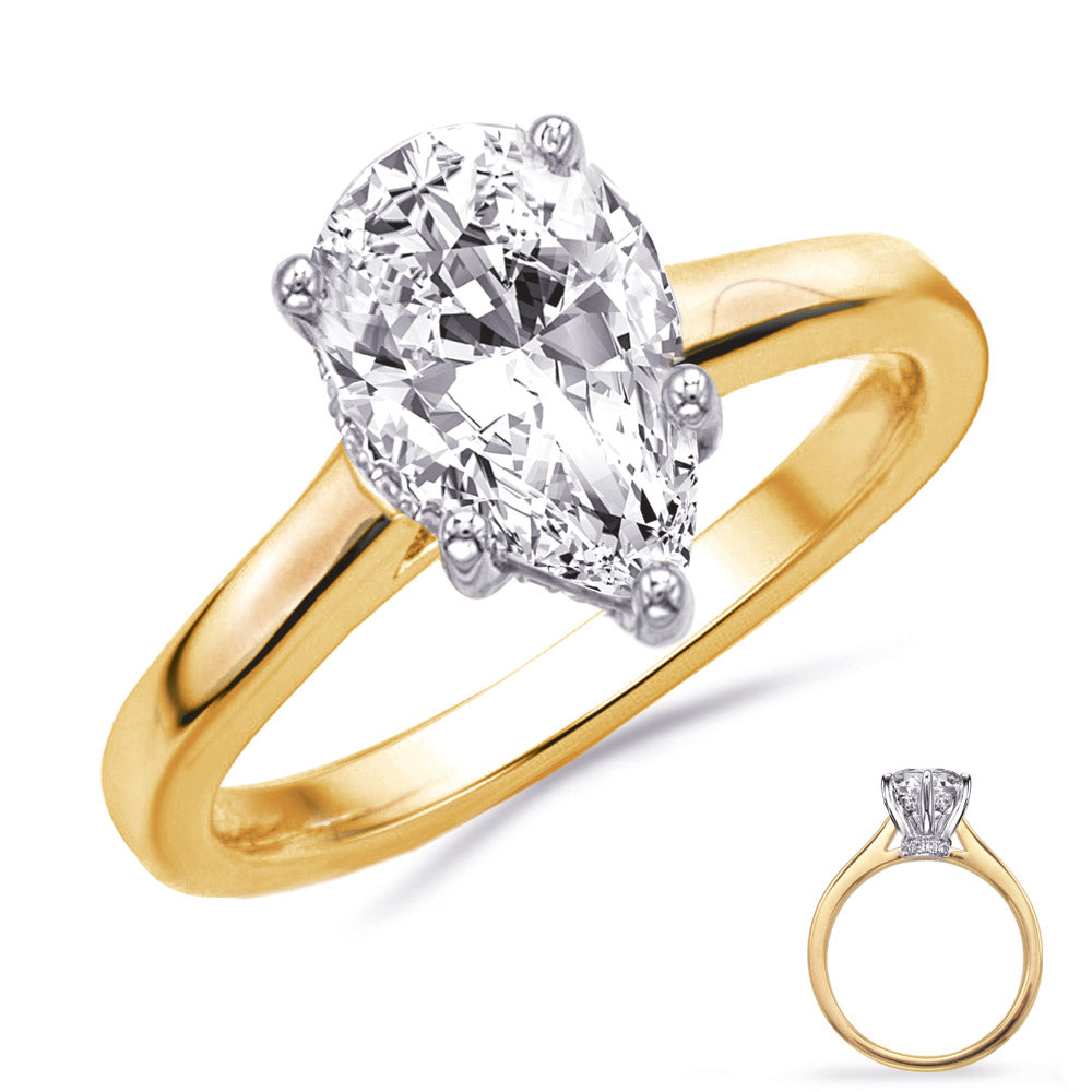 Yellow & White Gold Engagement Ring