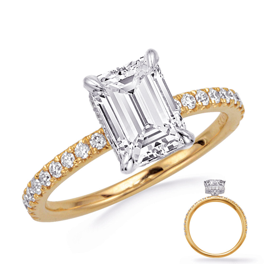 Yellow & White Gold Engagement Ring