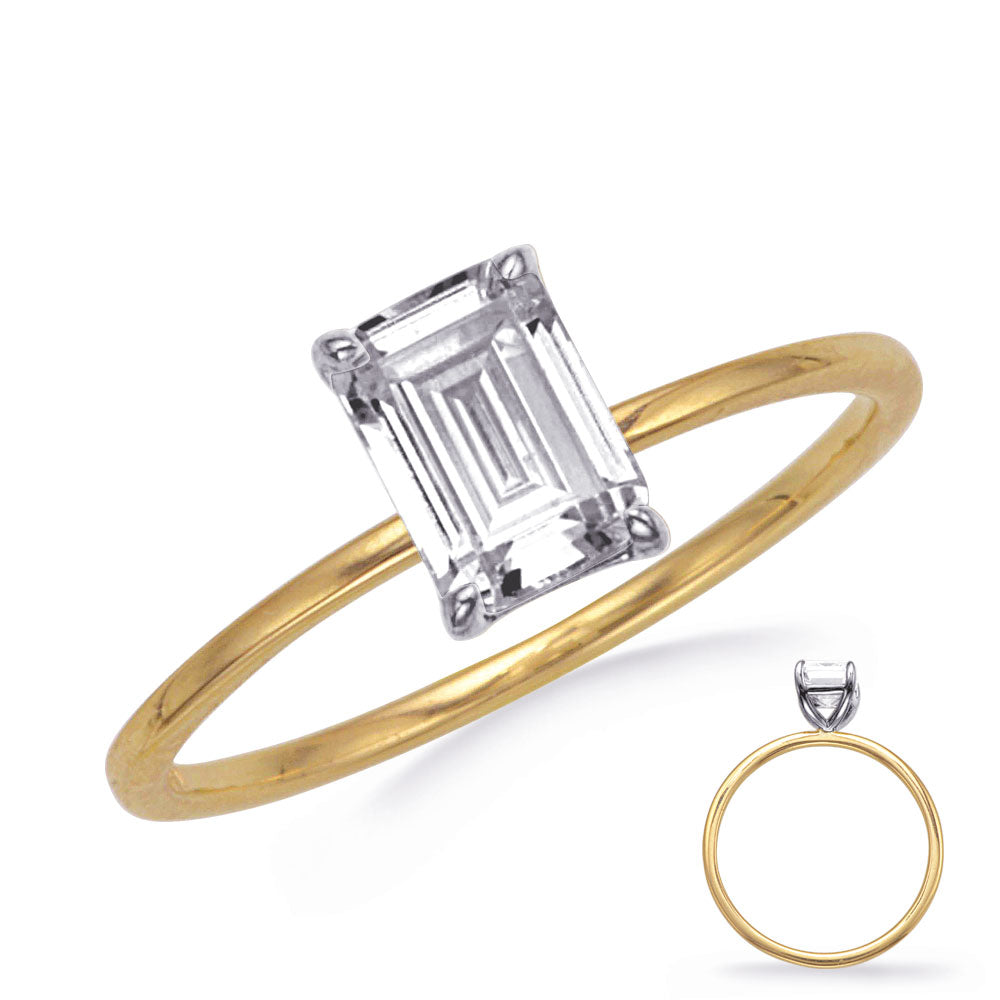 Yellow & White Gold Engagement Ring
