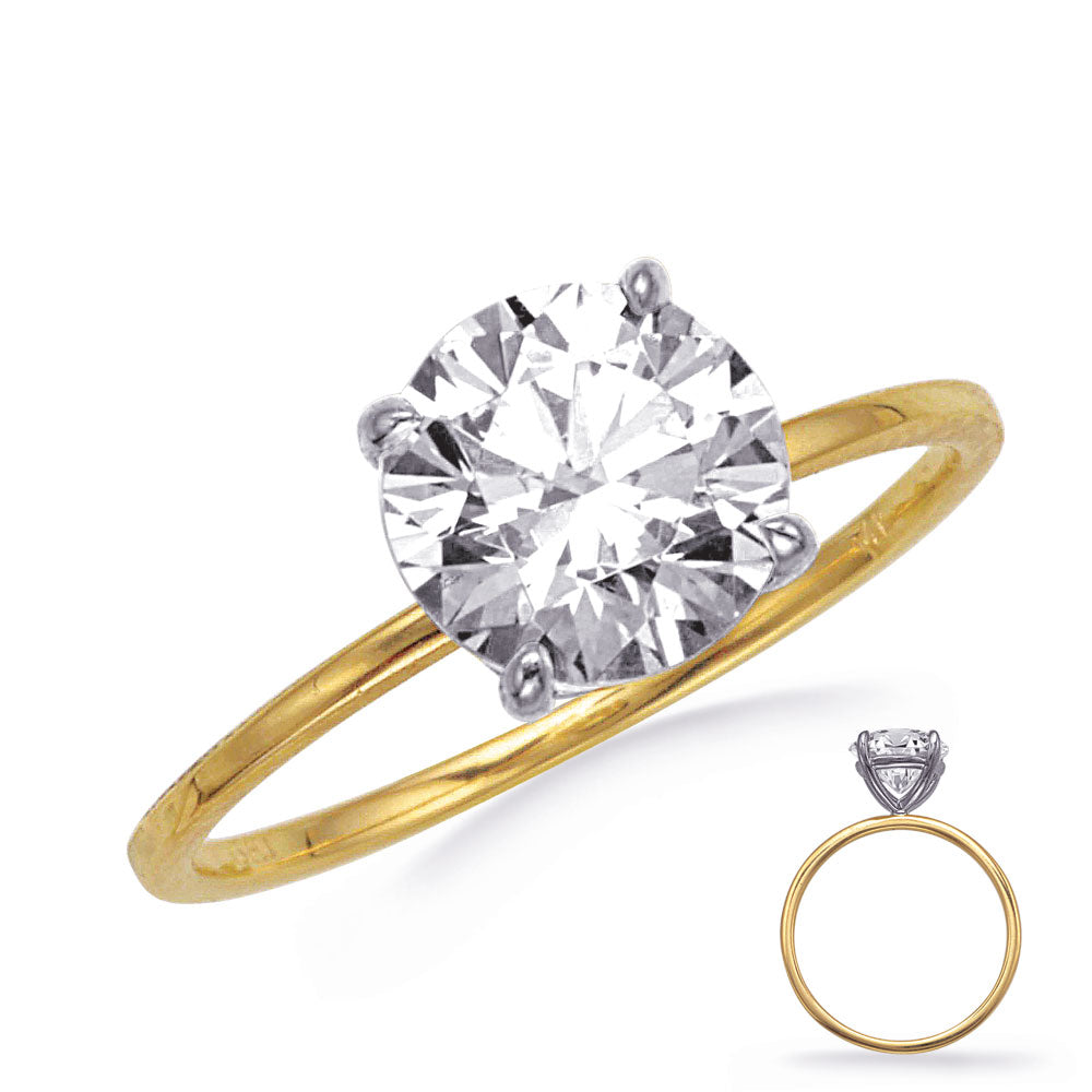 Yellow & White Gold Engagement Ring 1.5c