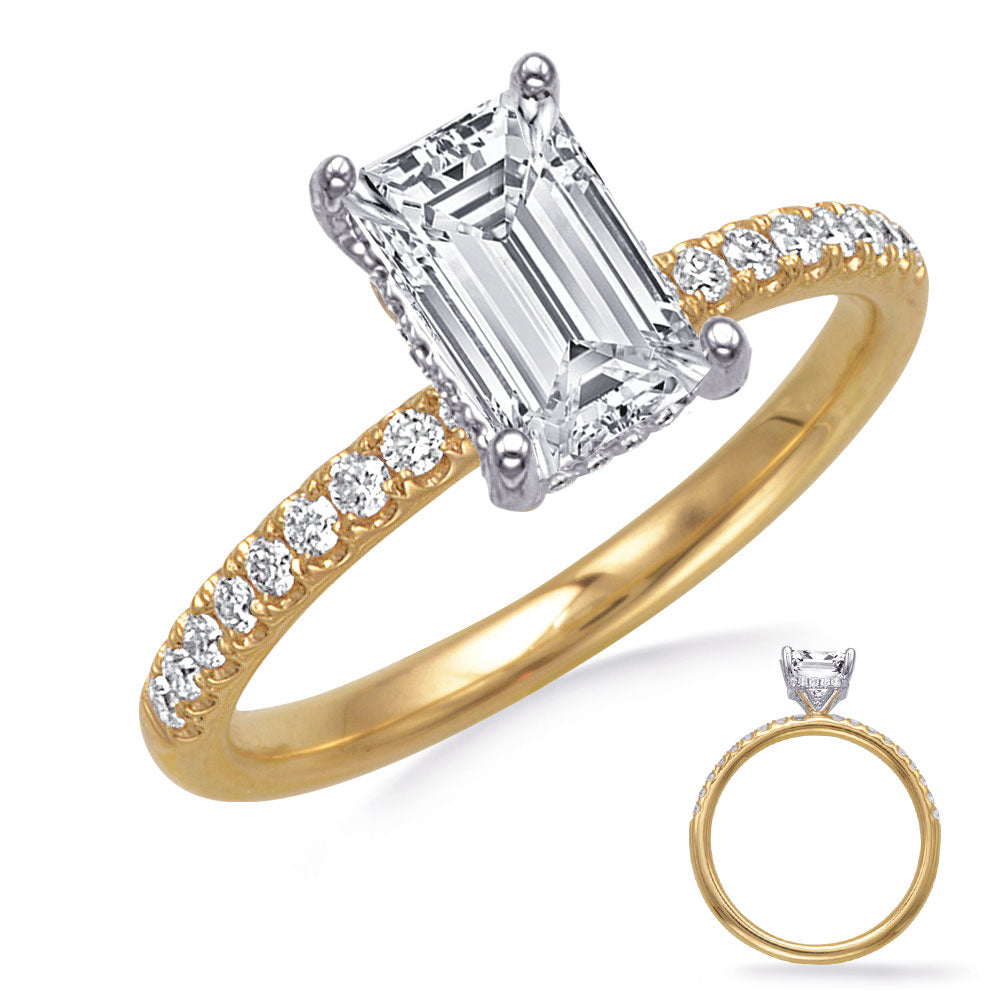 Yellow & White Gold Engagement Ring