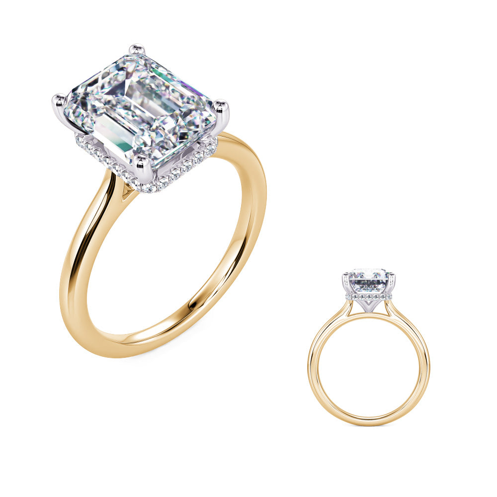 Yellow & White Gold Engagement Ring
