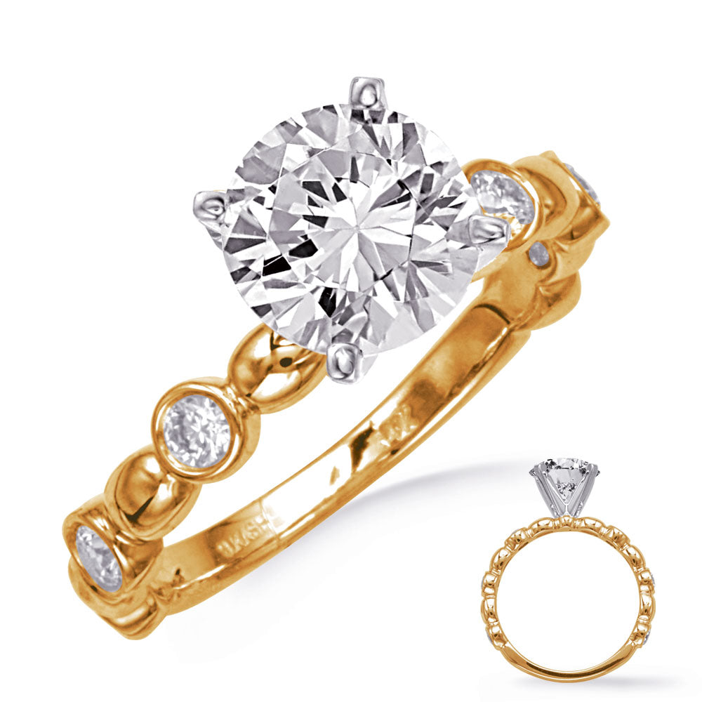 Yellow & White Gold Engagement Ring
