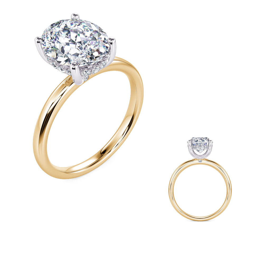 White & Yellow Gold Engagement Ring