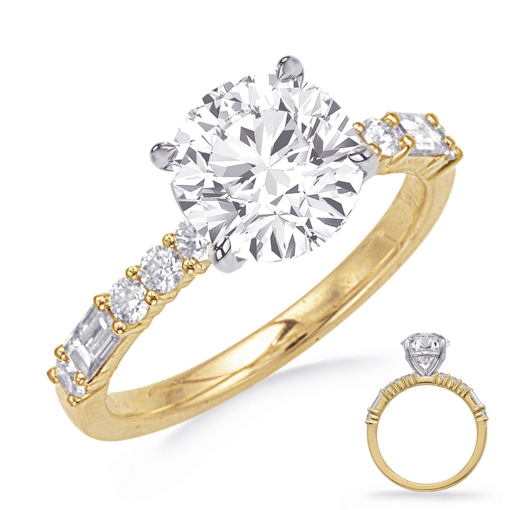 Yellow &  White Gold Engagement Ring