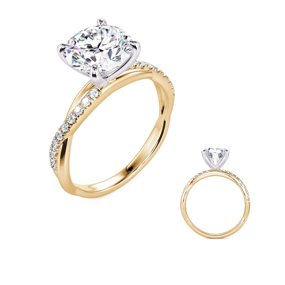 Yellow & White Gold Engagement Ring