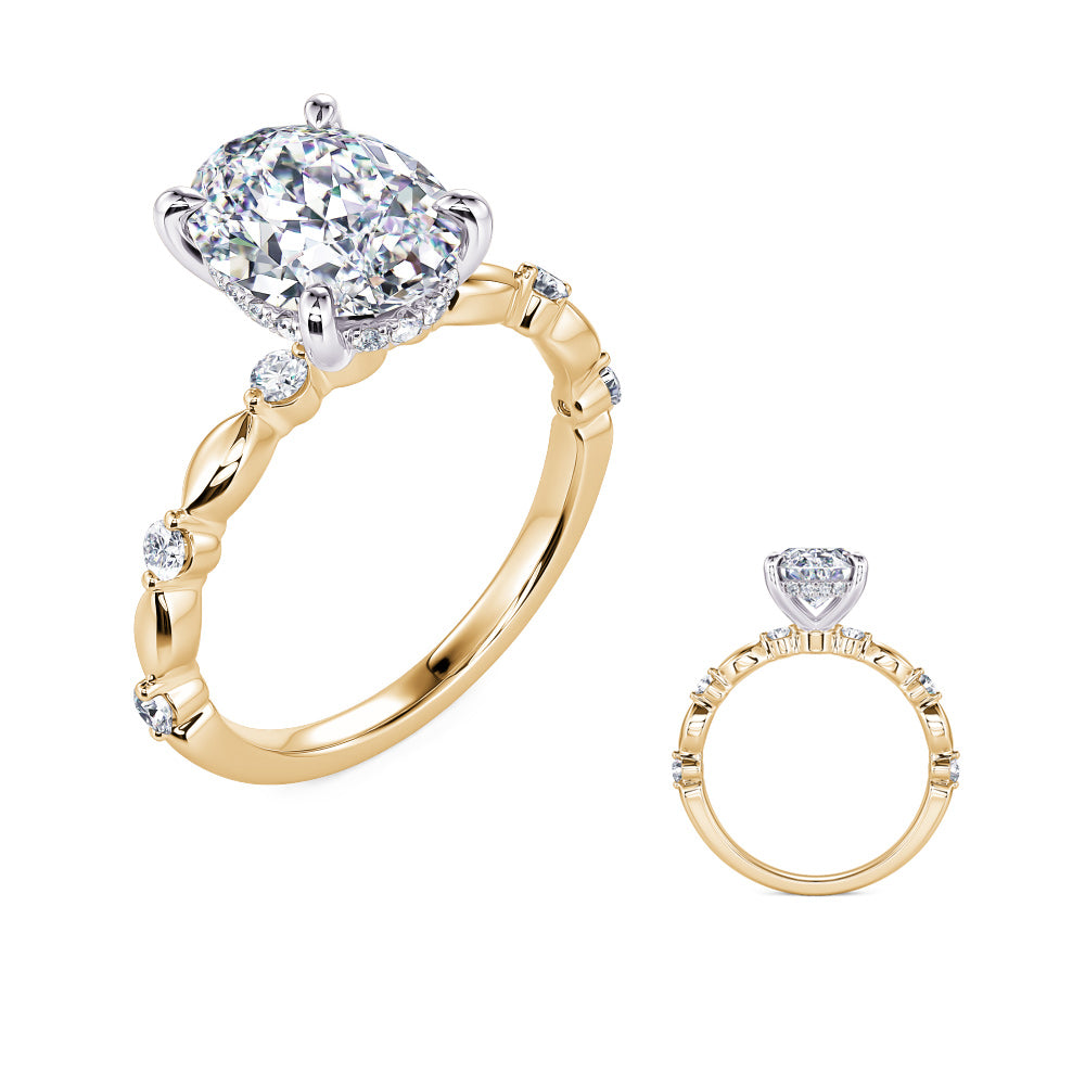 Yellow & White Gold Engagement ring
