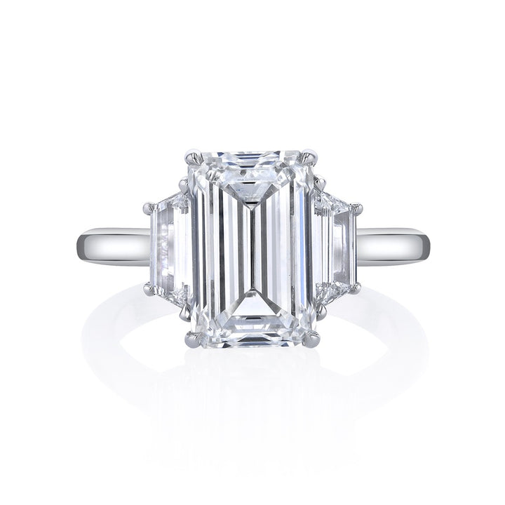 Platinum 2.48ct Emerald Cut Diamond Ring