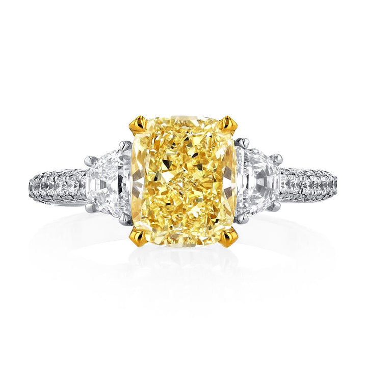 18K Yellow Gold 2.43ct Fancy Yellow Diamond Ring