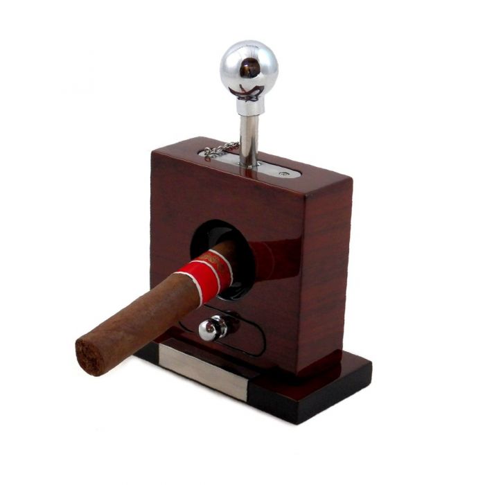 Henry Wood Table Top Cigar Cutter - Walnut