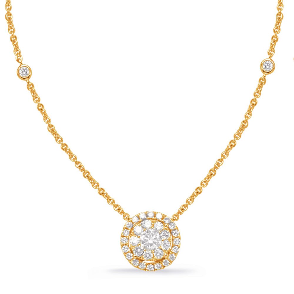 Yellow Gold Diamond Necklace