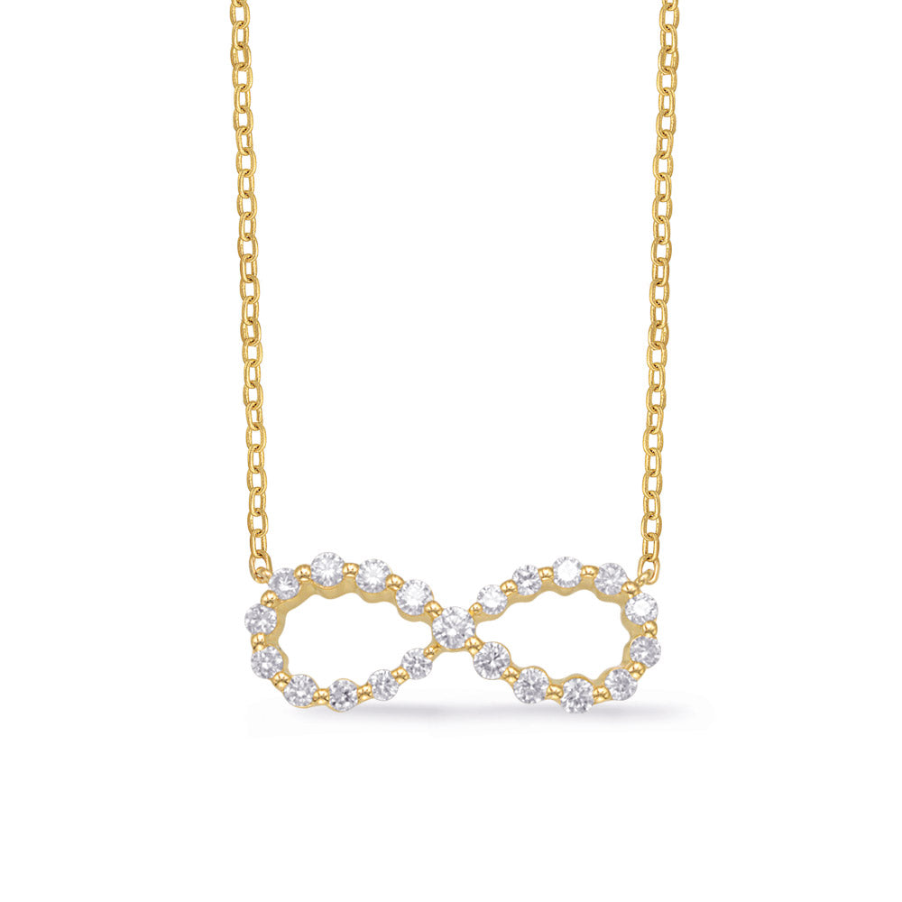 Yellow Diamond Infinity Necklace
