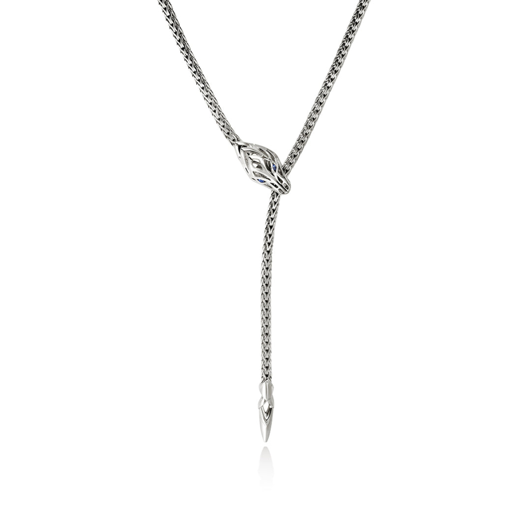Naga Pendant Necklace, Sterling Silver 2.5MM