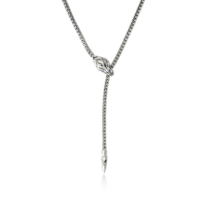 Naga Pendant Necklace, Sterling Silver 2.5MM