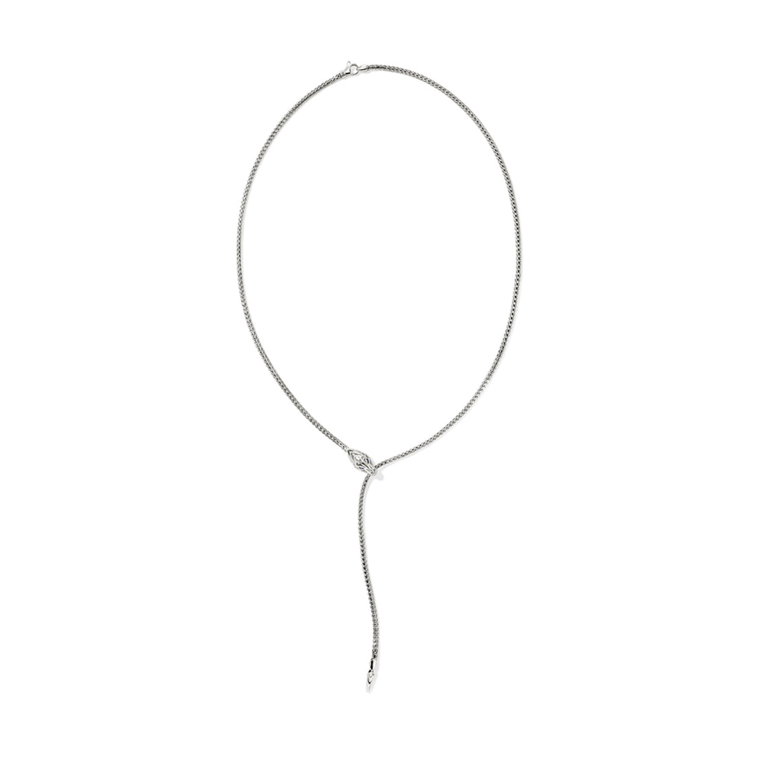 Naga Pendant Necklace, Sterling Silver 2.5MM
