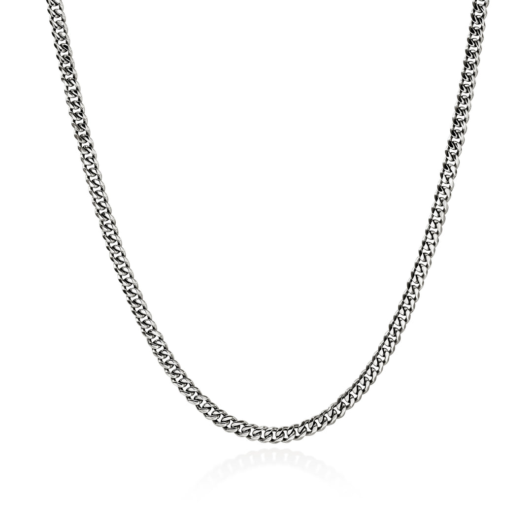 Curb Chain Necklace, Sterling Silver, 3.9MM