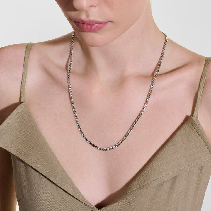 Curb Chain Necklace, Sterling Silver, 3.9MM