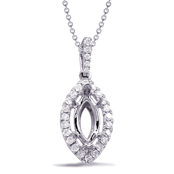 Diamond Pendant For 6x3mm Marquise Cente
