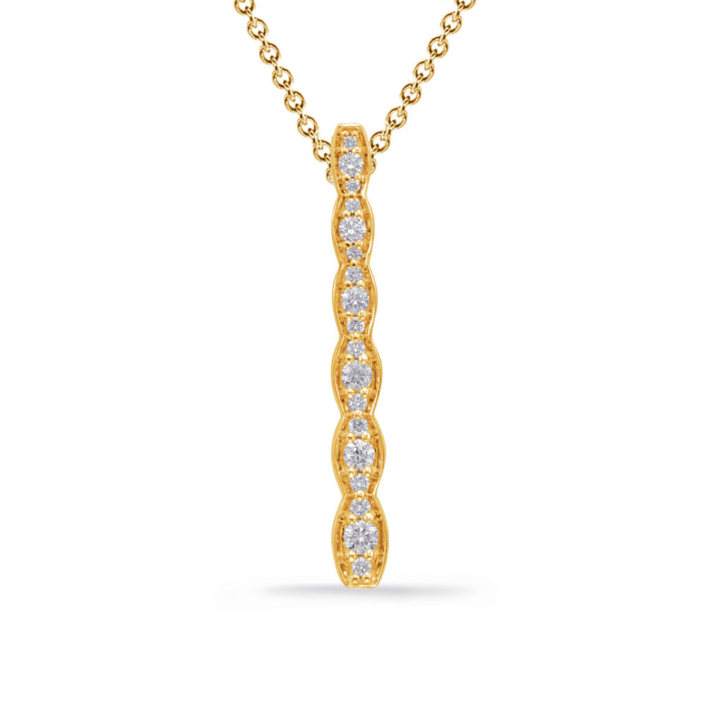 Yellow Gold Diamond Pendant