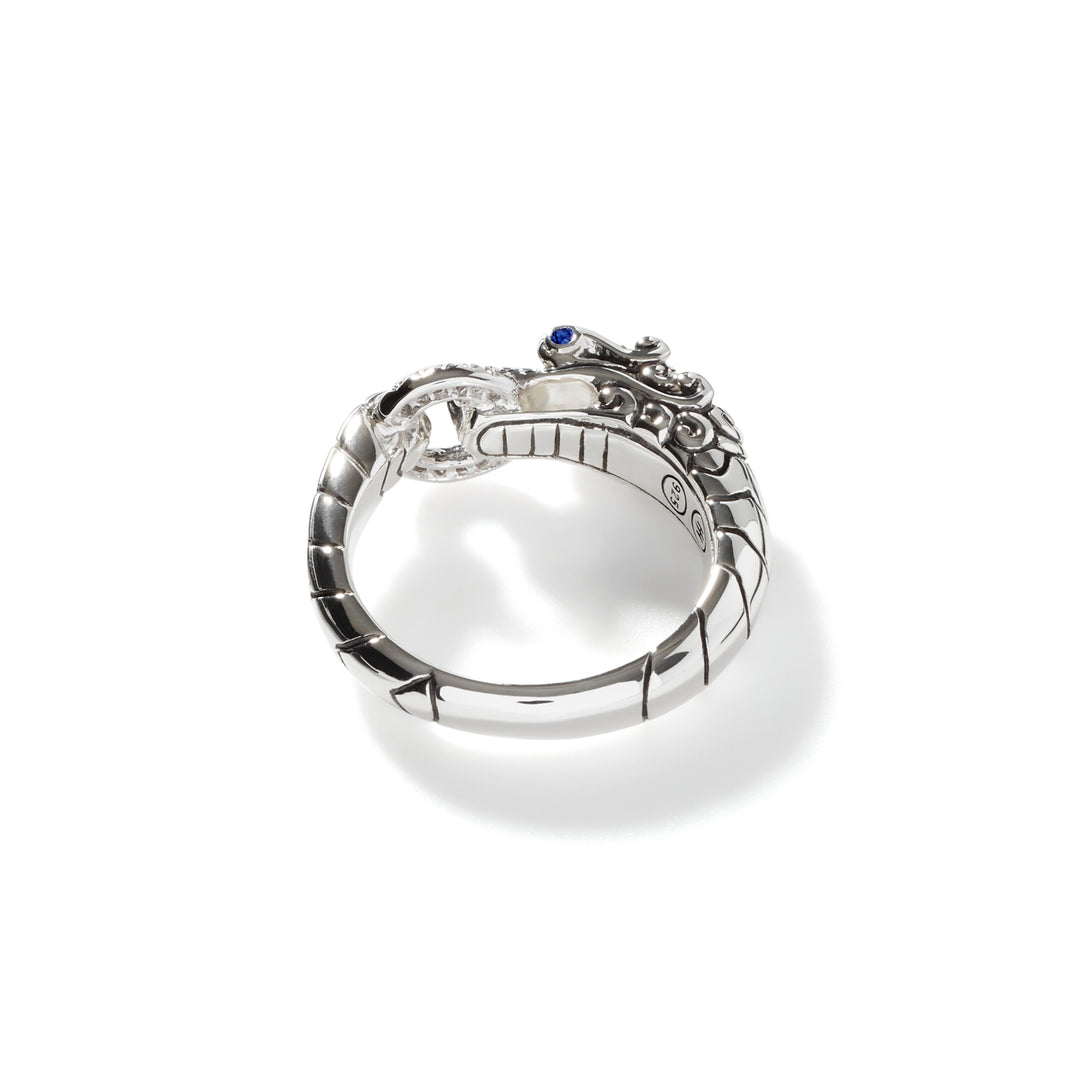 Naga Ring, Sterling Silver, Diamonds