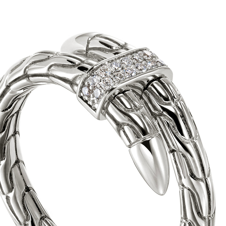 Spear Ring, Sterling Silver, Diamonds
