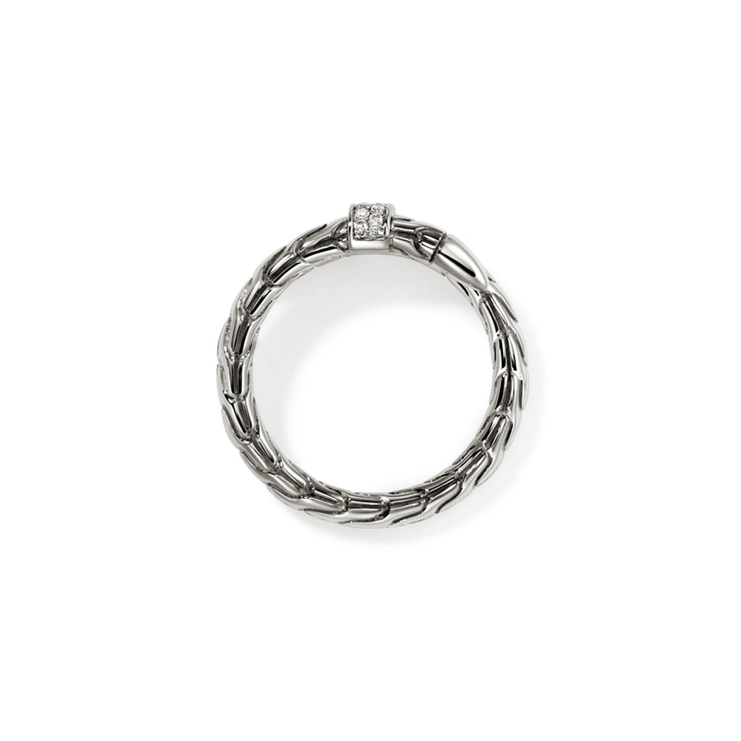 Spear Ring, Sterling Silver, Diamonds