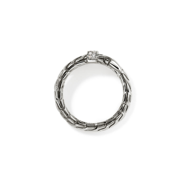 Spear Ring, Sterling Silver, Diamonds